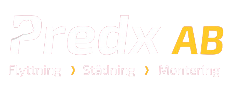 Predx logotyp och varumärke - professionella flytt- och städtjänster i Helsingborg